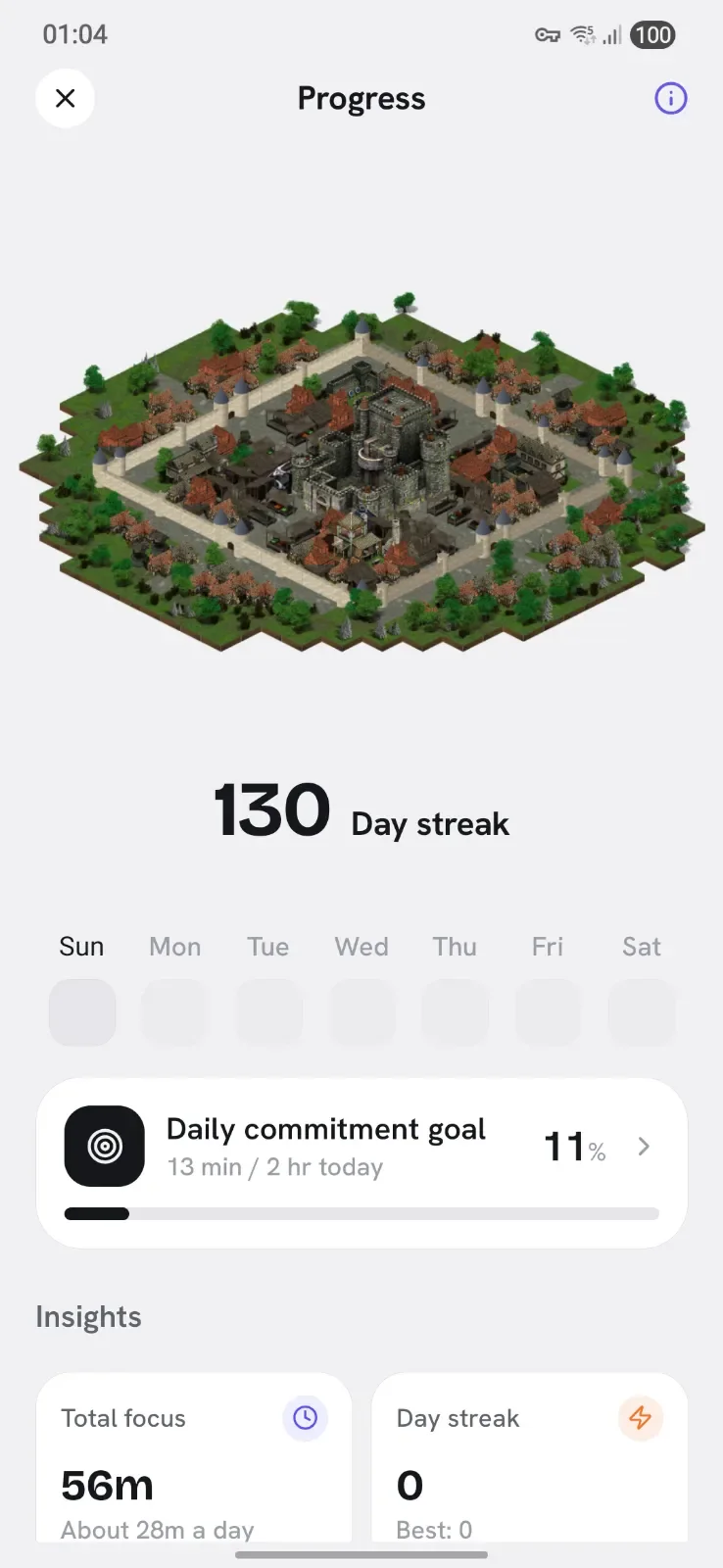 Appcognito Streaks screen